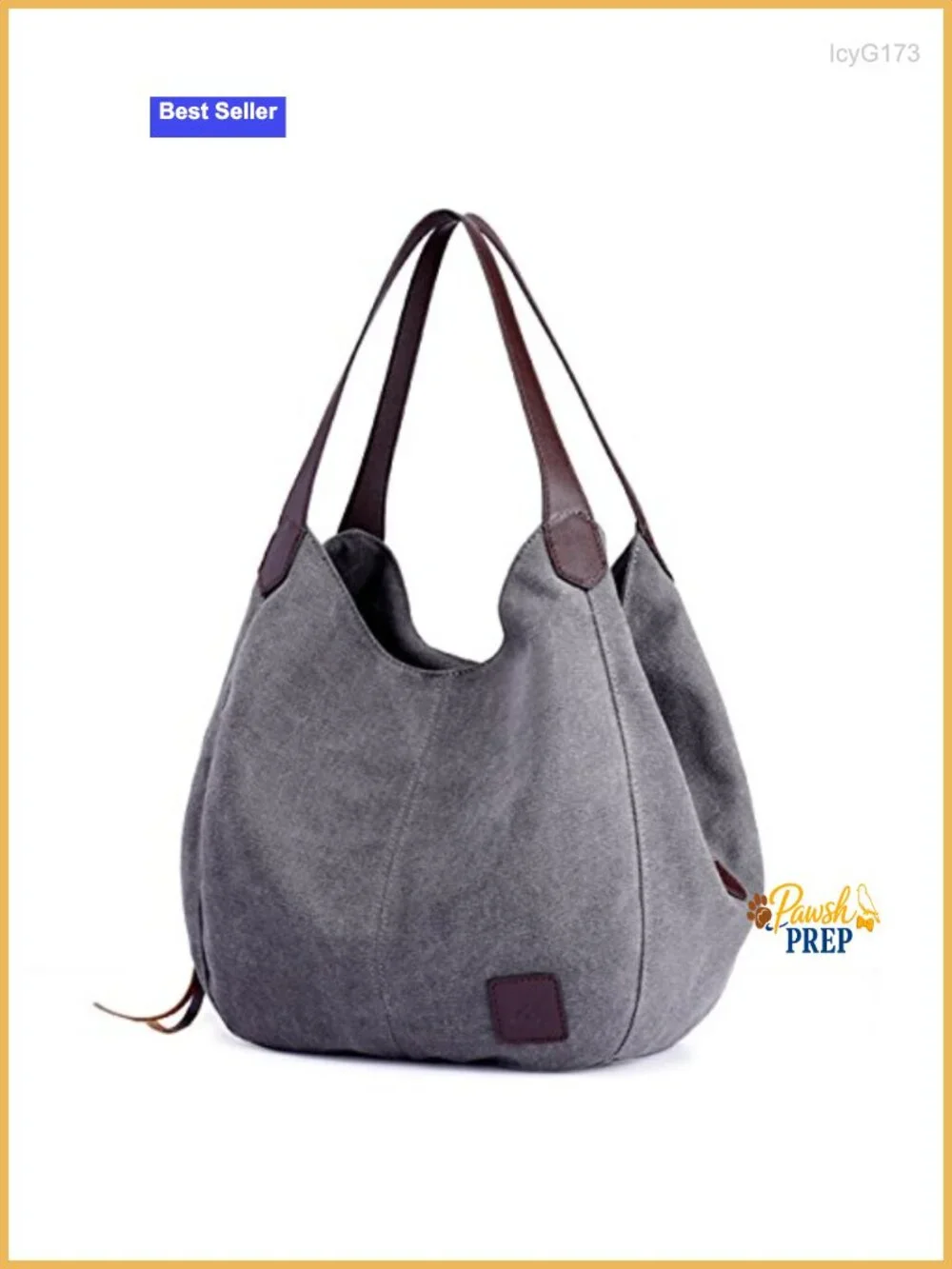 Canvas Multi-Pocket Hobo Shoulder Tote Bag Women Travel Work